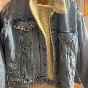 Levi's Blue Denim Jacket with Sherpa Lining